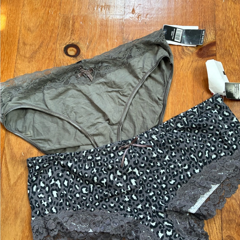 St Eve Olive Bikini and Charcoal Leopard Boyshort Set
